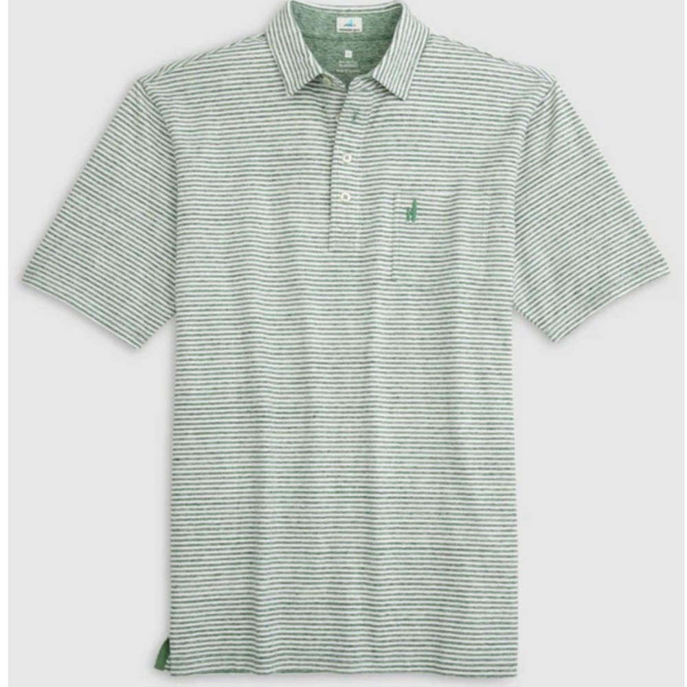 Johnnie-O The Original Polo - Dante Stripe in Kiwi, men’s Large NWT MSRP $89